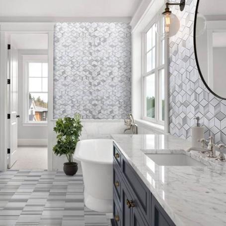 Blue Mosaic Backsplash