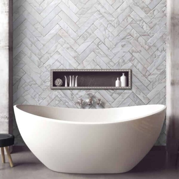 Tempered Pigment Glaze Snowdrift Tile - Image 2