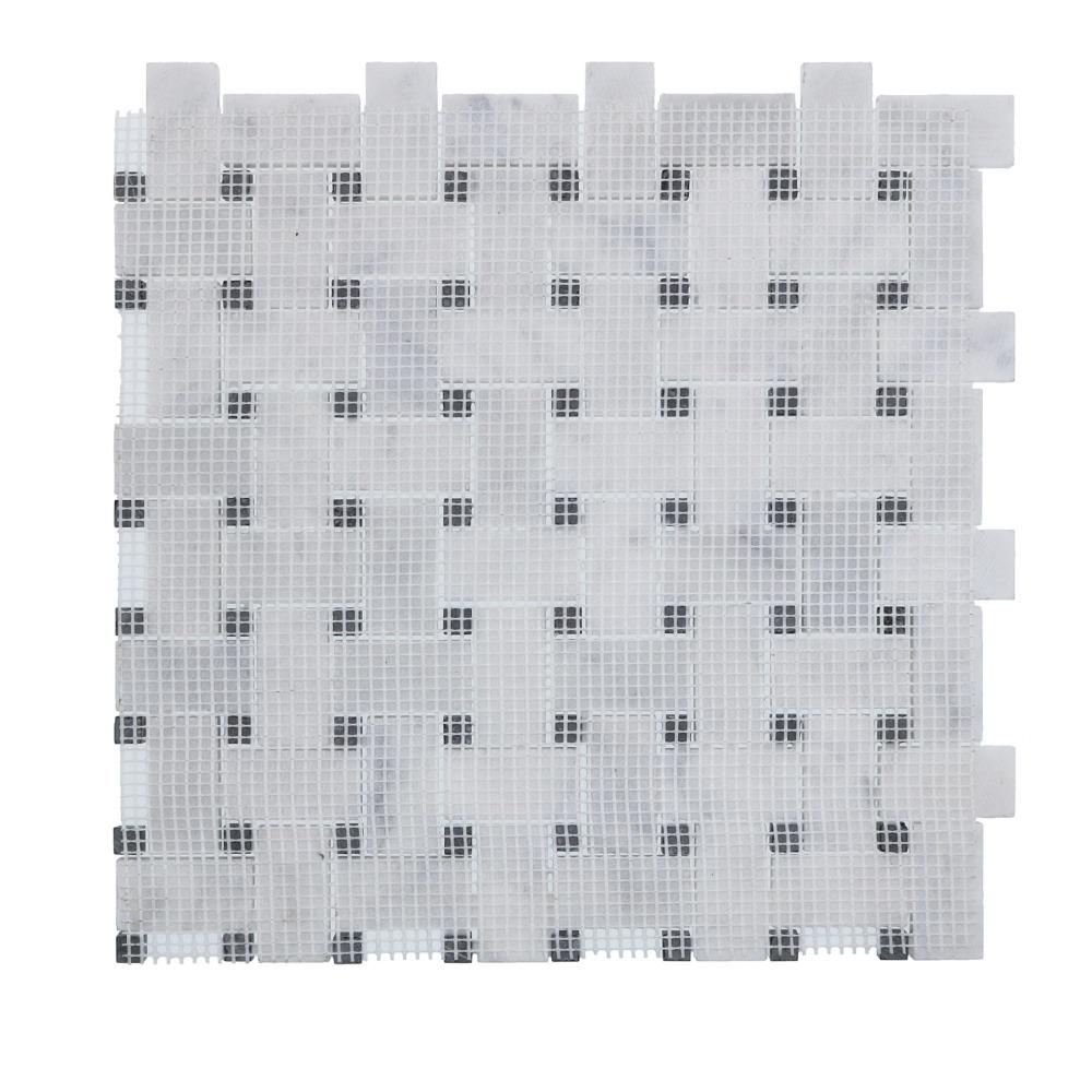 Basketweave Aurora Floor & Wall Mosaic Tile, 12" x 12" - Image 4