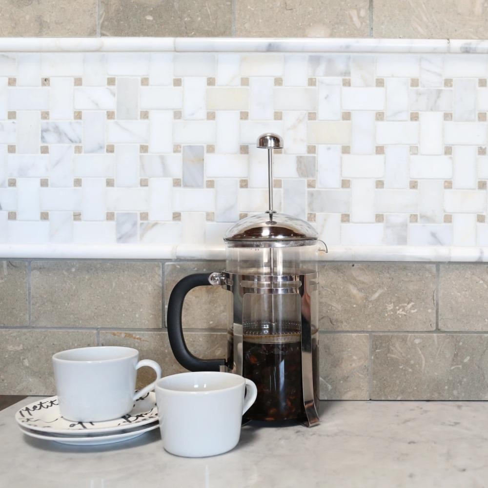 Basketweave Hillcrest Floor & Wall Mosaic Tile, 12" x 12" - Image 4