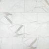 Calacatta Honed Marble Tile in White, 12" x 24"