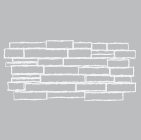 A textured wall featuring light-colored bricks arranged in a horizontal pattern on a gray background.