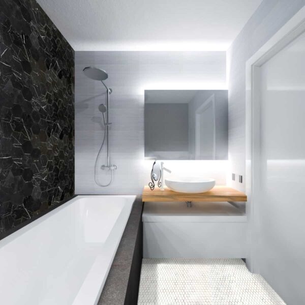 Fairmont Black Hex Mosaic - Image 3