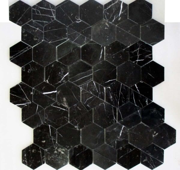 Fairmont Black Hex Mosaic