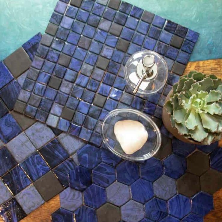 Glass Mosaic Malta Lapiz Hex - Image 2