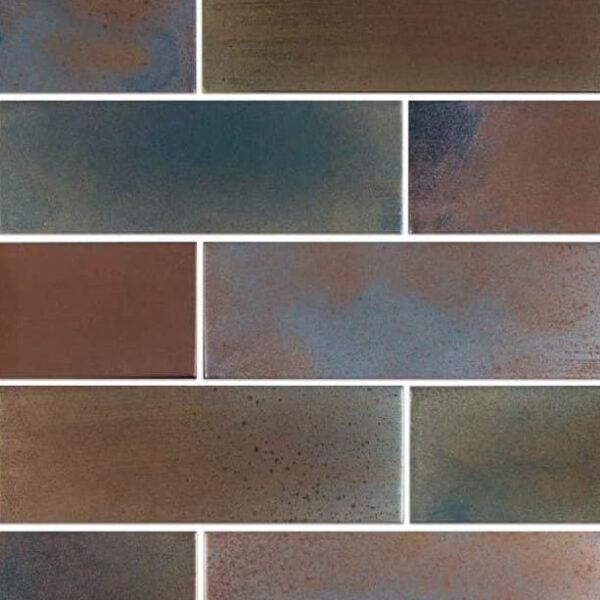Glass Mosaic Mineral Limonite 2x6
