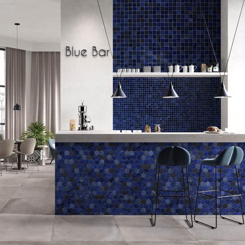 Glass Mosaic Malta Lapiz Hex - Image 3