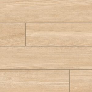 Light-colored wooden floor tiles arranged in a horizontal pattern, showcasing a natural wood grain texture with subtle variations.
