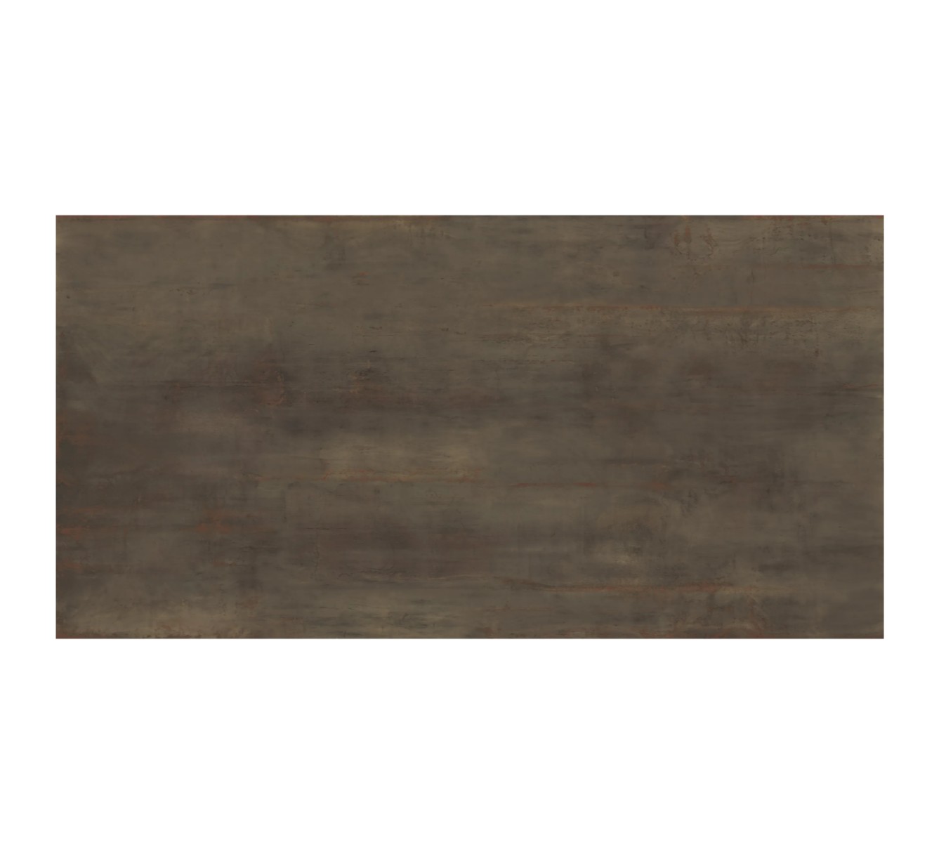 A large rectangular surface with a textured dark brown finish, exhibiting subtle variations in tone and an industrial aesthetic.