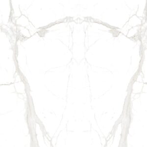 A smooth, elegant white marble surface with subtle gray veining, creating a sophisticated and clean aesthetic.