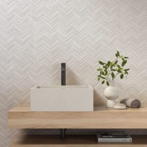New Dimensions Ivory Herringbone