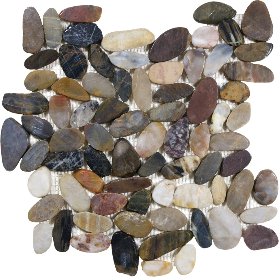 Ocean Stones Sliced Mosaic Tiger Eye