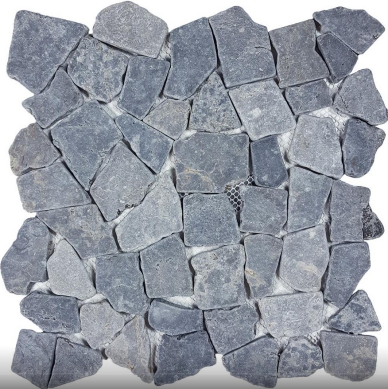 Ocean Stones Tumbled Mosaic Gray