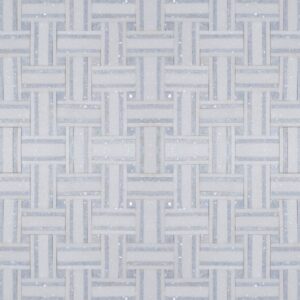 Tango Tile Waterjet Mosaics, Stripped  Basketweave