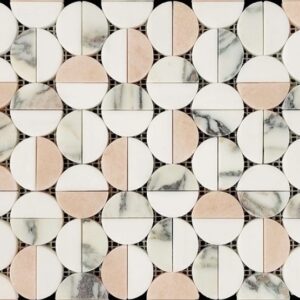 Tango Tile Waterjet Mosaics,  Half Peach Moon