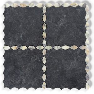 Tango Tile Waterjet Mosaics, Picot Dark