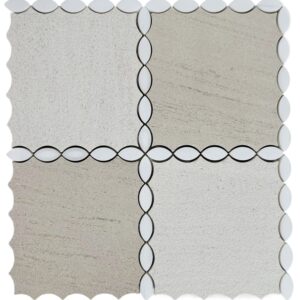 Tango Tile Waterjet Mosaics, Picot Medium