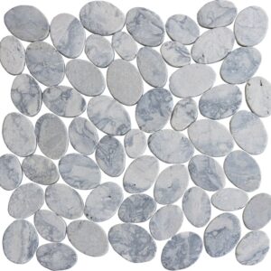Ocean Stones Coin Mosaic Swirl Grey