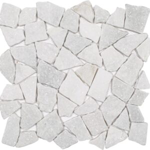 Ocean Stones Fit Mosaic Sparkly White