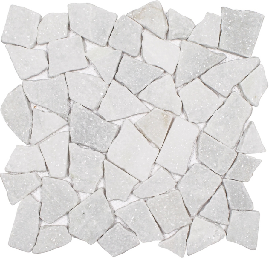 Ocean Stones Fit Mosaic Sparkly White