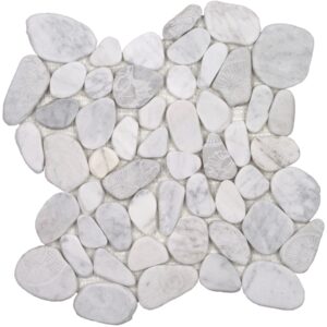 Ocean Stones Sliced Marble Fossil Carrara