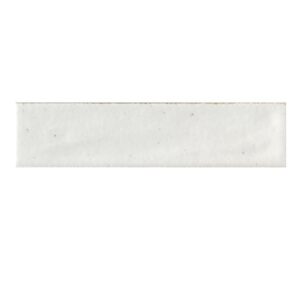 A simple white paper strip with a slightly textured surface, appearing blank and unmarked.
