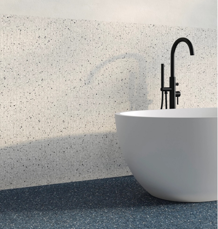 Mystère 24" x 24" Structured Porcelain Tile in Blue - Image 4