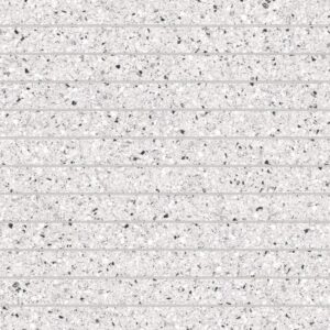 Mystère 1" x 12" Structured Porcelain Mosaic Tile in White