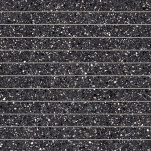 Mystère 1" x 12" Structured Porcelain Mosaic Tile in Black