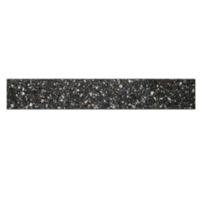 Mystère 4" x 24" Structured Bullnose Porcelain Tile in Black
