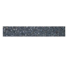 Mystère 4" x 24" Structured Bullnose Porcelain Tile in Blue