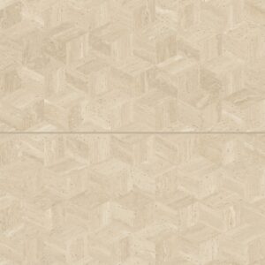 Sensi Roma 24" x 48" Satin Porcelain Cube Deco in Cream