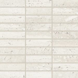 Sensi Roma 1" x 4" Satin Porcelain Rectangle Mosaic in White