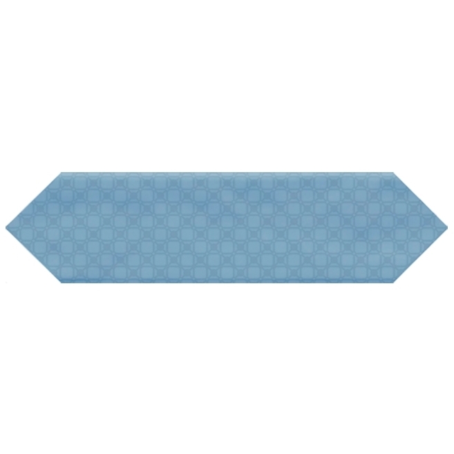 Marrow Ice Blue 3" x 12" Glossy Deco
