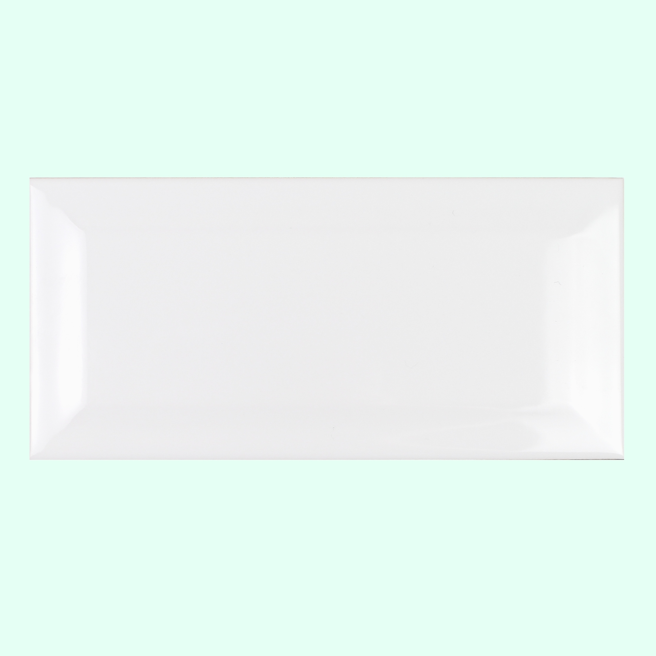 Classic White Beveled Glossy, 3" x 6"